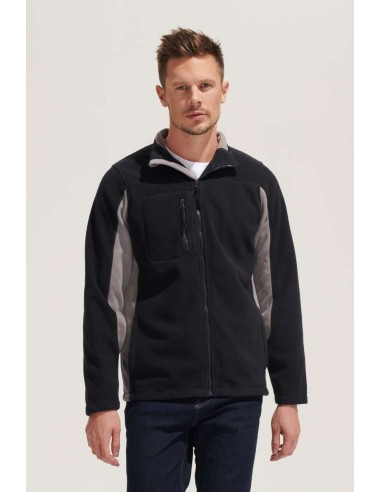 S-SO55500-SOL'S NORDIC - MEN’S TWO-COLOUR ZIPPED FLEECE JACKET